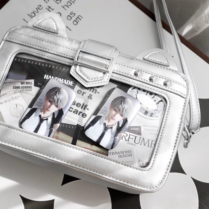 【猫罐罐】猫耳小容量痛日常百搭斜挎通勤小食量吧唧二次元痛包女,淘宝优惠券,粉丝福利购,淘宝优惠卷