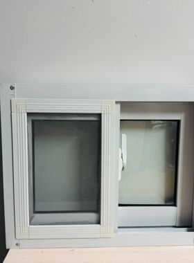 铝合金窗户农村自建房用通风窗厕所窗厨白色推拉窗户厂房