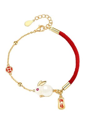 玉兔纳福红绳手链轻奢高级感时尚国潮手链女配饰送闺蜜送女友礼物