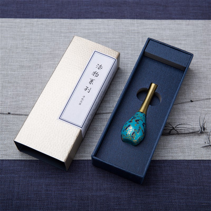 传统漆器手工艺品花插古风香插书房小摆件室内便携熏香小花器 - 图1