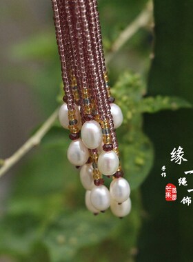 手工中式旗袍压襟扣古风流苏茶服挂件琉璃领扣汉服配饰女包包挂饰