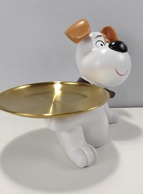 跨境客托厅卧室树脂盘玄关收06686匙纳摆件现代轻奢装饰树钥脂