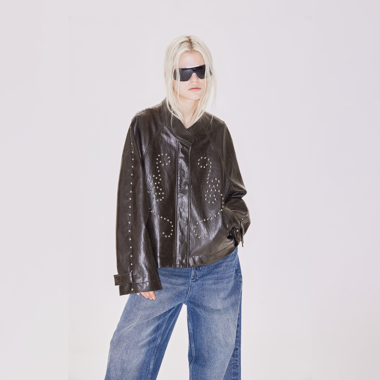 【新品】RURE机车风立领皮衣外套复古松弛感2025新款秋冬复古上衣,淘宝优惠券,粉丝福利购,淘宝优惠卷