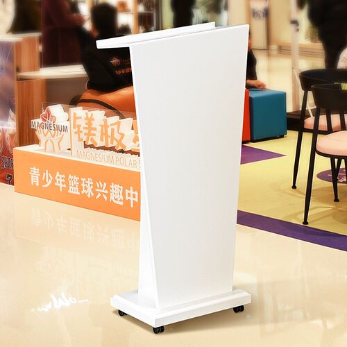 实木演讲台幼儿园l用发言台迎宾台接待台简约现代讲台桌领导讲话 - 图0
