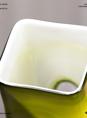 复古玻璃花瓶高级感桌面装饰摆件客厅酒店创意软装插花创意工艺品