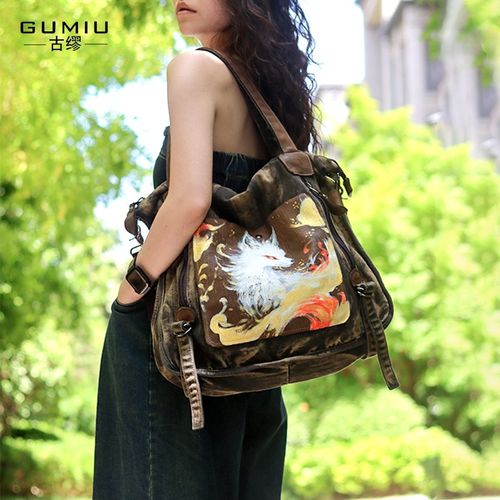 包包女2025新款慵懒风帆布单肩斜挎包女大容量简约文艺百搭休闲包 - 图0