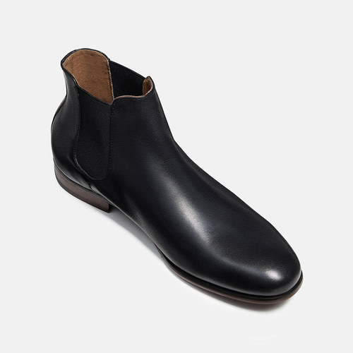 思步来斯头层牛皮休闲英伦风切尔西靴子皮靴马丁靴子透气短靴潮 - 图2