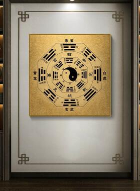 八卦图挂画正方形易经周易先天五行装饰画道家太极阵中堂风水镇宅