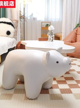 搬家礼物猪猪动物凳子创意家居落地摆件乔迁新居礼品卧室装饰
