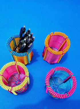 速发(笔筒品办公摆件办公用)手工礼作小制物教师节