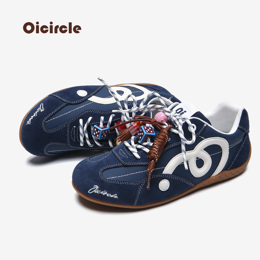 OICIRCLE【平底款3CM】原创设计赛车鞋蓝色美式复古休闲百搭女鞋,淘宝优惠券,粉丝福利购,淘宝优惠卷