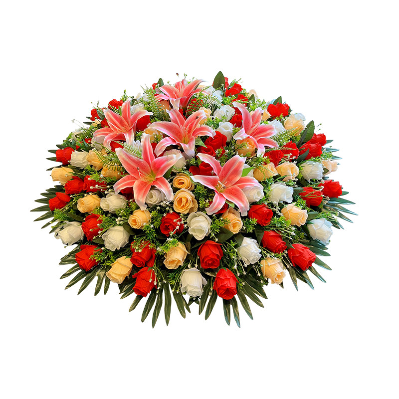 酒店饭店桌面装饰转盘花绢花大圆餐桌花中间摆花轻奢花台花仿真花,淘宝优惠券,粉丝福利购,淘宝优惠卷