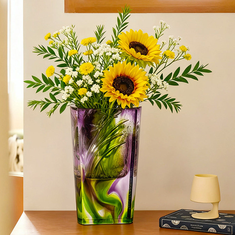 古法琉璃花瓶摆件彩色渐变家居装饰品客厅玄关办公室简约风艺术品,淘宝优惠券,粉丝福利购,淘宝优惠卷