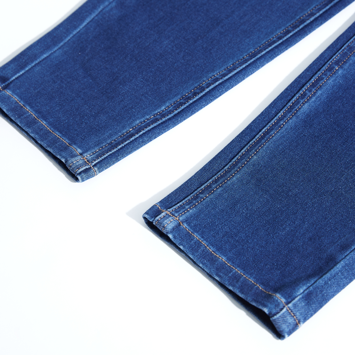 MESUX米岫微弹高腰翻边V形剪裁小脚长裤复古牛仔裤女MKSUR404 - 图2