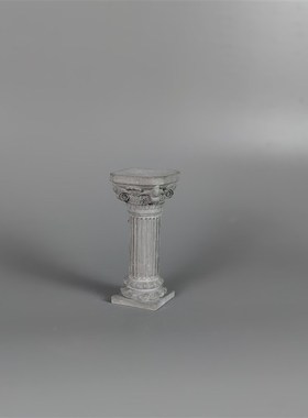 混凝土摆件 水泥橄榄叶罗马柱 模型场景造景拍摄道具