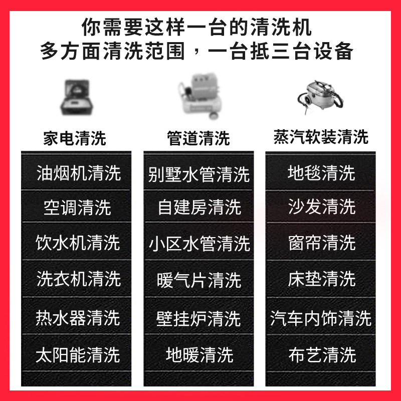 高利洁A9空调高温高压蒸汽一体机自来水管地暖清洗设备家电清洗机,淘宝优惠券,粉丝福利购,淘宝优惠卷