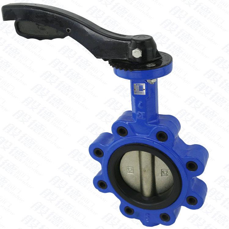 凸耳蝶阀LT71X-150L美标手动对夹蝶阀球铁软密封多耳蝶阀DN100 - 图0