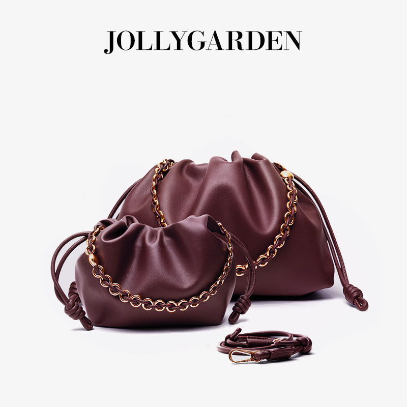 JOLLY GARDEN【流云】软皮百搭福袋包抽绳链条云朵包手提单肩斜挎,淘宝优惠券,粉丝福利购,淘宝优惠卷