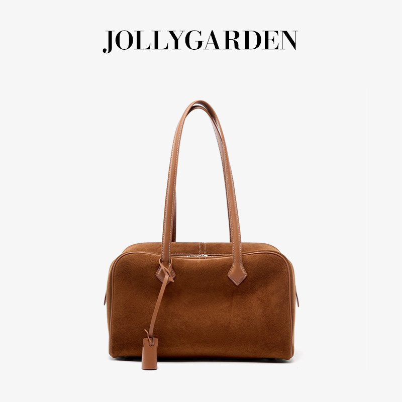 JOLLY GARDEN【行歌】秋冬磨砂皮波士顿大容量保龄球包手提单肩包,淘宝优惠券,粉丝福利购,淘宝优惠卷