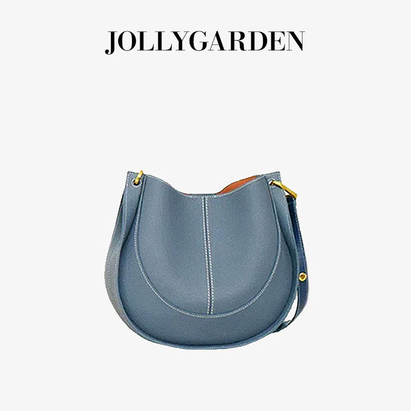 JOLLY GARDEN【欢颜】简约小众设计百搭大容量通勤斜挎单肩马鞍包