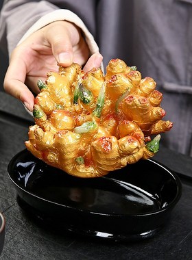 一统江山摆件家居装饰创意手工客厅办公室茶桌面摆设茶宠可养变色