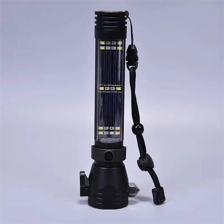防爆强光太阳能手电筒可充电户外多功能防水远程手提灯 - 图1
