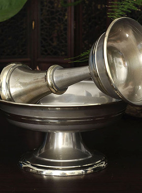 尼泊尔纯铜青铜护法杯光面护法