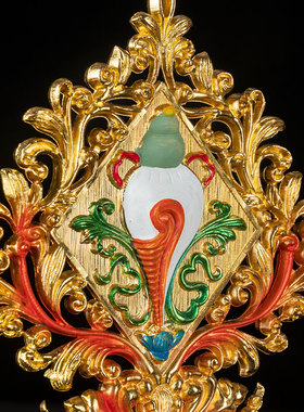 吉祥西藏莲花座供佛摆件密宗法器