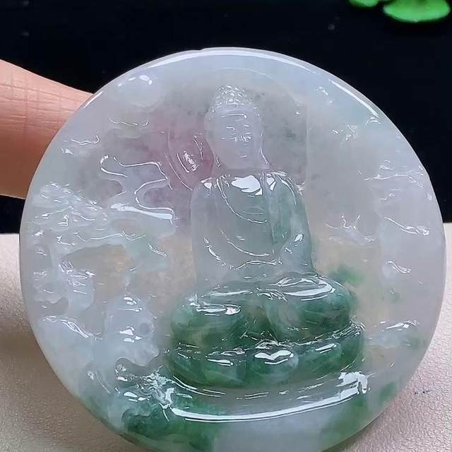 Myanmar Jadeite Great Sun Tathagata Jade Pendant Natural Jade