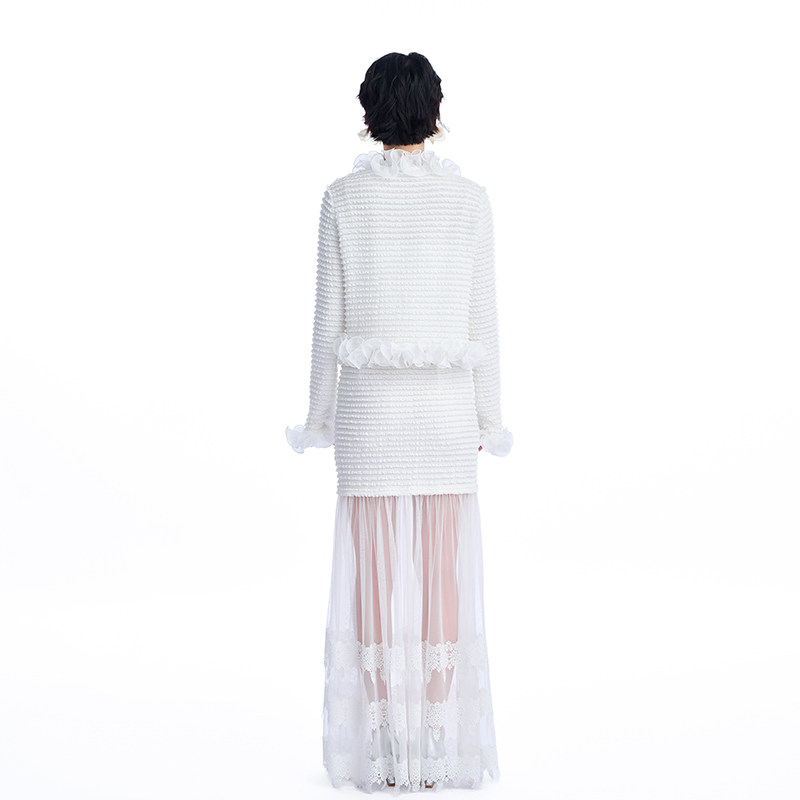 Eimismosol新款时尚套装荷叶边针织拼接吊带开衫长半裙三件套,淘宝优惠券,粉丝福利购,淘宝优惠卷