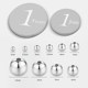 999 pure silver sterling silver glossy round beads