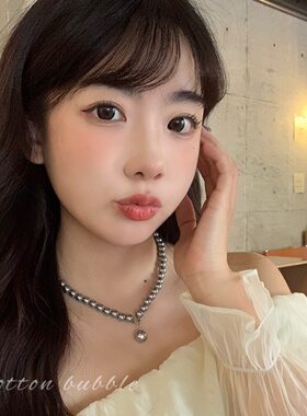 法式轻奢仿珍珠项链高级感配饰