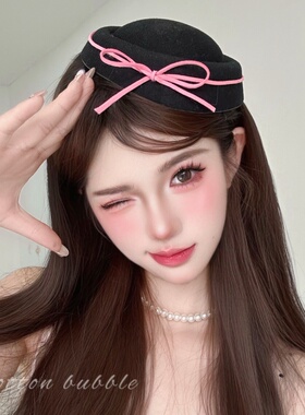 复古辣妹jk帽子头饰水手服贝雷帽