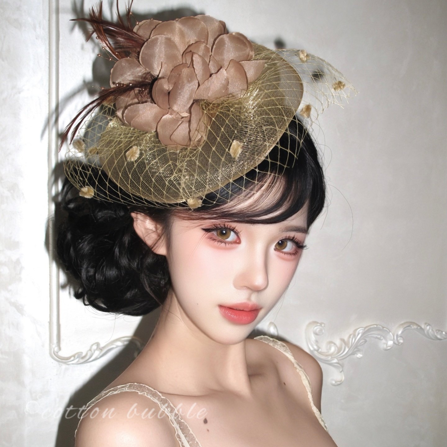 贵气奢华花朵网纱小礼帽生日头饰女名媛千金宴会礼服配饰头纱帽子,淘宝优惠券,粉丝福利购,淘宝优惠卷