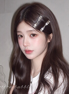 水钻锆石蝴蝶结发夹女精致侧边夹