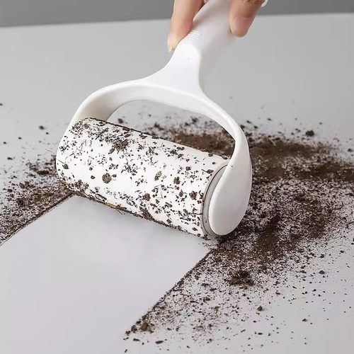 滚筒粘毛器可撕式粘毛衣物粘尘黏灰除毛毡滚刷衣服吸毛替换纸 - 图0