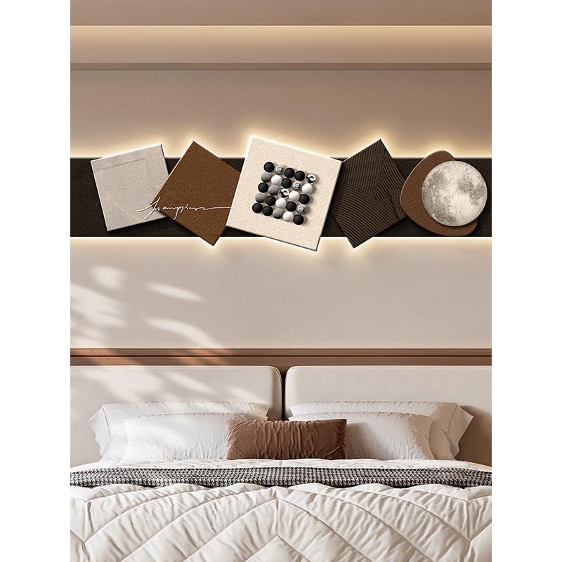 轻奢月球卧室装饰画意式极简客厅沙发墙面挂画高级感主卧床头壁灯 - 图1