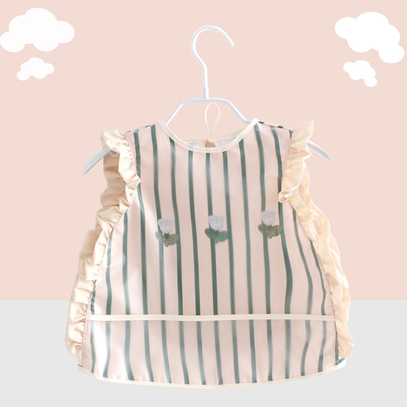 Baby eating bib waterproof anti-dirty cover baby kindergarten reverse dressing children outer wear X summer thin protection