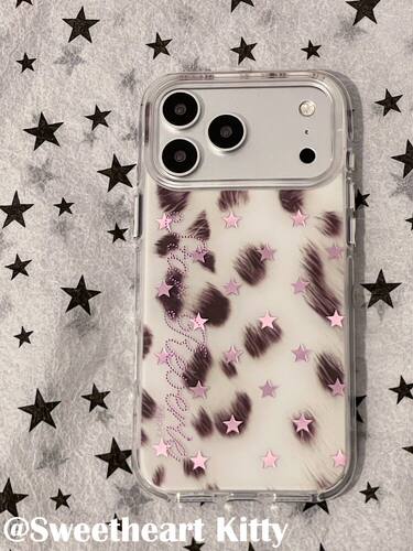 U2 ins古早镭射紫色星星豹纹适用iphone18promax苹果17手机壳16少女 - 图2