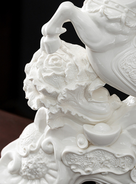 陶瓷生肖马摆件客厅装饰品