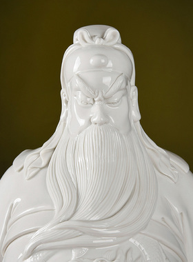 陶瓷关公像供奉神像家用客厅关公摆件武财神关二爷关羽镇宅财神爷