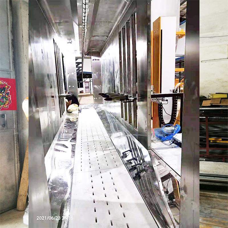 Manufacturer chassis cabinet semi-automatic powder spraying line indoor discharge automatic powder spraying line hardware spraying line