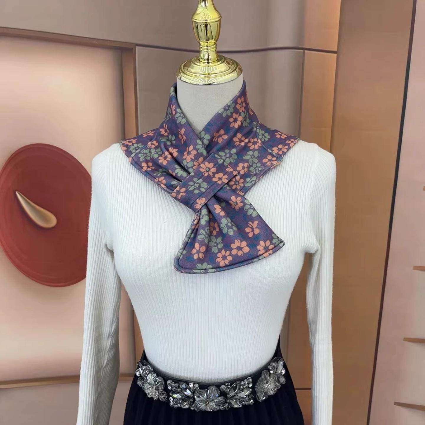 新款德绒带兜护颈围脖套防寒百搭脖套防风保暖围巾丝巾可放暖宝宝,淘宝优惠券,粉丝福利购,淘宝优惠卷