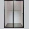Changzhou customized extremely narrow stainless steel shower room sliding door sunken one-line bathroom glass partition one fixed and one moved