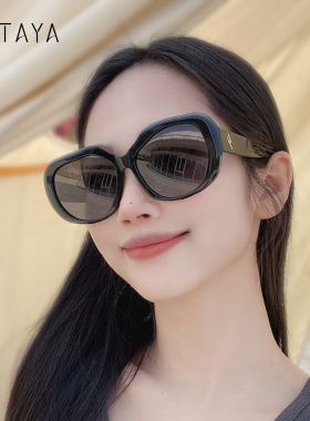 欧美流行椭圆框时尚双色太阳镜