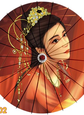 国潮风成人儿童防雨女古风油纸伞舞蹈演出伞汉服伞装饰吊顶绸布伞