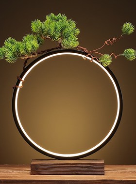 白酒红酒展示架洋酒葡萄酒创意LED发光灯圈新中式展示台展会摆件