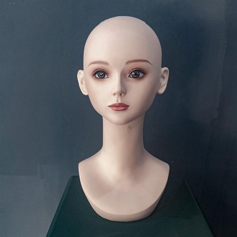 假发头模道具帽子架假人头饰品陈列展示架项链架人太模特头可插针 - 图1