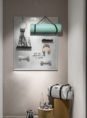 样板间书房阳台墙上装饰品挂件墙饰壁挂健身房运动空间陈列摆件