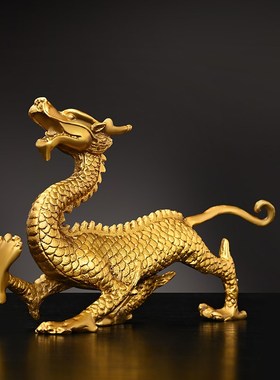 铜四大神兽摆件纯铜青龙白虎玄武朱雀四灵兽家居装饰品一套四神兽